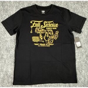 LCKR Boys Youth Large 14/16 Black Full Service Since 1974 Graphic Tee Shirt  NWT